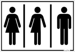  Mosdó WC gendersemleges mindenkinek tábla matrica