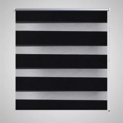 vidaXL Jaluzea opacă tip zebră, 40 x 100 cm, negru (240184)