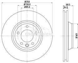 KRIEGER Disc frana FORD TRANSIT caroserie (2006 - 2014) KRIEGER 0950004192