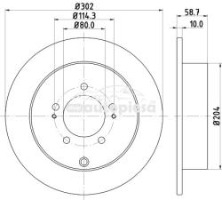 KRIEGER Disc frana HYUNDAI ACCENT III limuzina (MC) (2005 - 2010) KRIEGER 0950004054