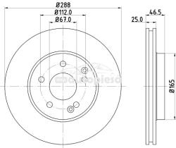 KRIEGER Disc frana BMW Seria 3 Touring (E36) (1995 - 1999) KRIEGER 0950004090