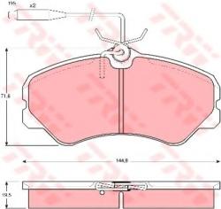 TRW Set placute frana, frana disc FIAT DUCATO caroserie (290) (1989 - 1994) TRW GDB447