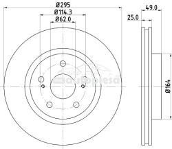 KRIEGER Disc frana SEAT EXEO ST (3R5) (2009 - 2016) KRIEGER 0950004136