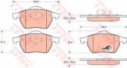 TRW Set placute frana, frana disc VW GOLF III Variant (1H5) (1993 - 1999) TRW GDB1200