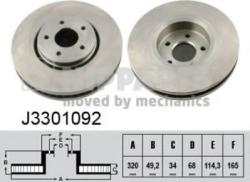 NIPPARTS Disc frana INFINITI FX (2002 - 2008) NIPPARTS J3301092