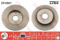 TRW Disc frana SMART FORTWO Cabrio (450) (2004 - 2007) TRW DF4961