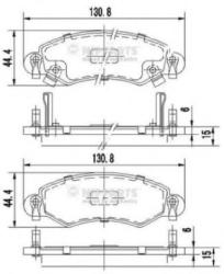 NIPPARTS Set placute frana, frana disc SUZUKI WAGON R+ (MM) (2000 - 2016) NIPPARTS J3608025