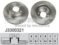 NIPPARTS Disc frana HYUNDAI i10 (PA) (2007 - 2013) NIPPARTS J3300321