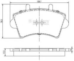 NIPPARTS Set placute frana, frana disc RENAULT MASTER II bus (JD) (1998 - 2010) NIPPARTS J3601079