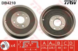 TRW Tambur frana RENAULT GRAND SCENIC II (JM0/1) (2004 - 2016) TRW DB4210