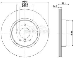 KRIEGER Disc frana BMW X6 (F16, F86) (2014 - 2016) KRIEGER 0950004202