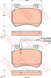 TRW Set placute frana, frana disc ALFA ROMEO 159 (939) (2005 - 2011) TRW GDB1904