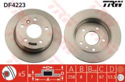 TRW Disc frana MERCEDES A-CLASS (W168) (1997 - 2004) TRW DF4223