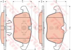 TRW Set placute frana, frana disc JAGUAR XF SPORTBRAKE (CC9) (2012 - 2014) TRW GDB1705