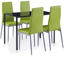 vidaXL Set mobilier de bucătărie, 5 piese, verde (281705)