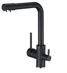 Bivio csaptelep víztisztítóhoz 3-utas, GRÁNIT FEKETE, DESIGN (3W-BL-GRA)
