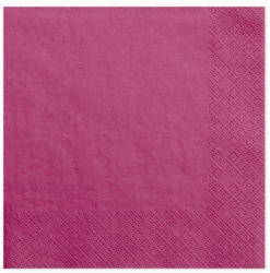 PartyDeco Szalvéta, 20 DB, 33X33 CM, 3 rétegű, sötét rózsaszín