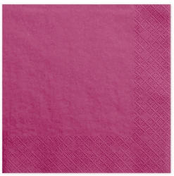 PartyDeco Szalvéta, 20 DB, 33X33 CM, 3 rétegű, sötét rózsaszín