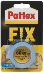 Pattex Ragasztószalag, kétoldalas, 19 mm x 1, 5 m, HENKEL Pattex Fix 80 kg, kék
