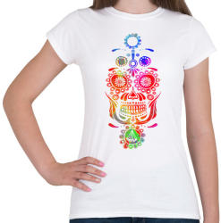 printfashion festival skull - Női póló - Fehér (1772458)