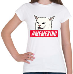 printfashion Meme King - Női póló - Fehér (1775705)
