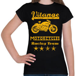 printfashion vitange motorcycle racing team - Női póló - Fekete (1768257)
