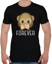 printfashion Best Friends - Monkey 3 - Férfi póló - Fekete (1787699)