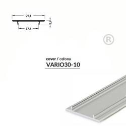 Topmet LED profil VARIO30-10 alu fedél 2000mm fehér (V3380001)