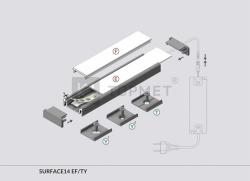 Topmet LED profil SURFACE14 EE7F/TY fehér (A2020001)