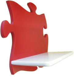 Batadecor Puzzle gyerek polc (piros-fehér)