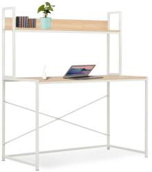 vidaXL Birou de calculator, alb și stejar, 120 x 60 x 138 cm (20255)