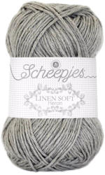 Scheepjes Linen Soft 619 - sötétszürke len tartalmú fonal