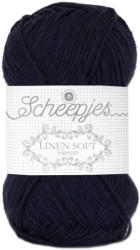 Scheepjes Linen Soft 621 - kékes fekete len tartalmú fonal