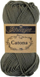 Scheepjes Catona 387 Dark Olive - oliva szürke pamut fonal