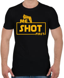 printfashion ME SHOT FIRST - Férfi póló - Fekete (1812334)