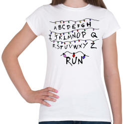 printfashion RUN Stranger Things - Női póló - Fehér (1805731)