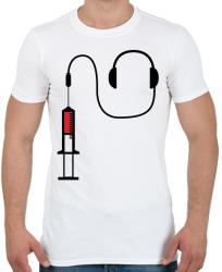 printfashion Zene függő - Férfi póló - Fehér (1815580)