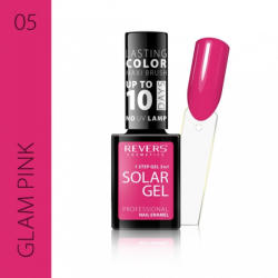 REVERS COSMETICS Lac de unghii Solar Gel 3 in 1 Revers 05 Glam Pink 12 ml