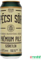 Pécsi Sör Prémium sör Szűretlen 0, 5L Doboz