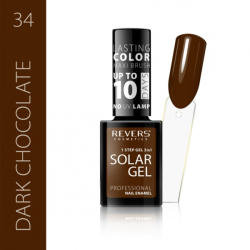 REVERS COSMETICS Lac de unghii Solar Gel 3 in 1 Revers 34 Dark Chocolate 12 ml