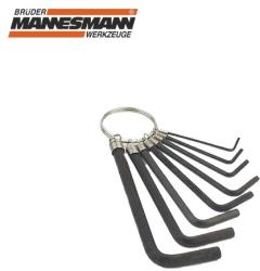 Brüder Mannesmann Комплект шестограми 8 бр. , 2-10 мм / mannesmann m 180-10 ws / (m 180-10 ws)