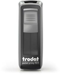 TRODAT Bélyegző, TRODAT "Pocket Printy 9511", ezüst ház, fekete párnával (IT9511E) - webpapir