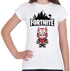 printfashion Fortnite Max drift - Női póló - Fehér (1835681)