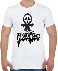 printfashion Halloween Scream - Férfi póló - Fehér (1837545)
