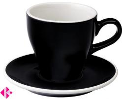 LOVERAMICS Tulip cafe latte csésze+alj fekete 280ml