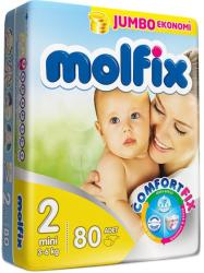 Molfix бебешки пелени, Номер 2, 3-6 кг, 68 броя
