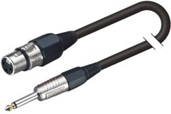 Soundsation BMCJX-10BK - Szimmetrikus mikrofonkábel: XRL 3pólusú mama - 6.3mm Jack MONO / 10m - G408G