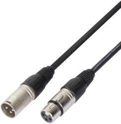 Soundsation EMCXX-10BK - Szimmetrikus mikrofonkábel: XRL 3pólusú papa - XRL 3pólusú mama / 10m - L688L