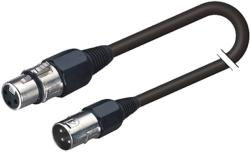 Soundsation BMCXX-15BK - Szimmetrikus mikrofonkábel: XRL 3pólusú papa - XLR 3pólusú mama / 15m - G403G