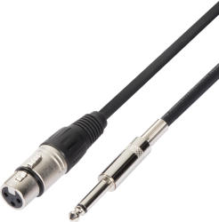 Soundsation EMCXJ-10BK - Szimmetrikus mikrofonkábel: XRL 3pólusú mama - 6.3mm Jack MONO / 10m - L690L